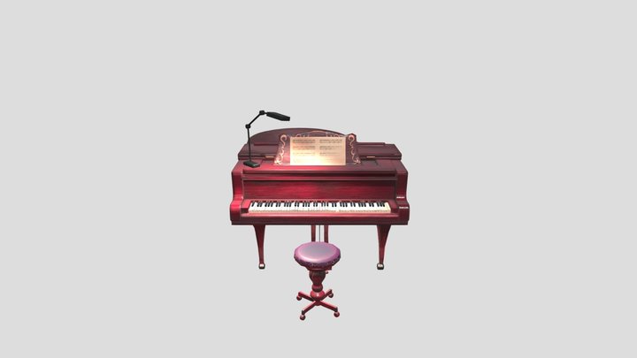 Coraline Grand Piano 3D Model