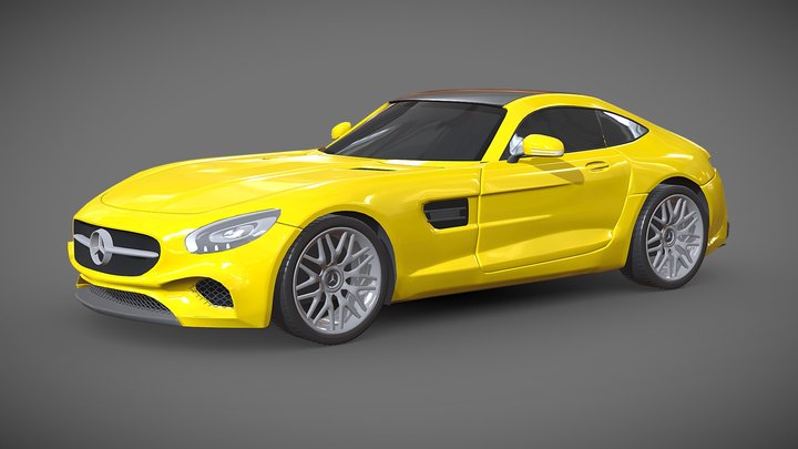 Mercedes Amg Gt 2015 sportscar 3D Model