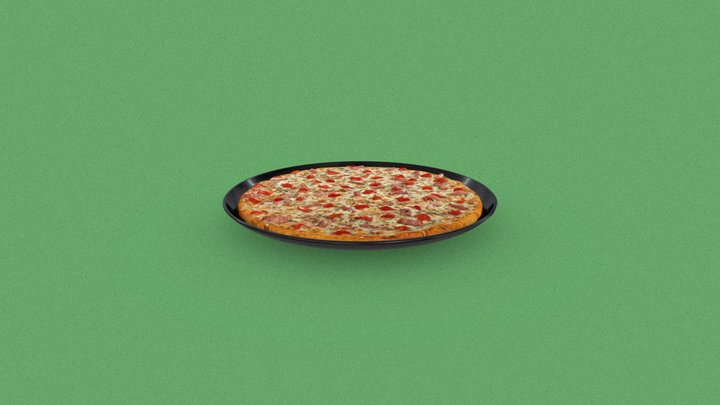 Low Quality Pizza 1 3D Model