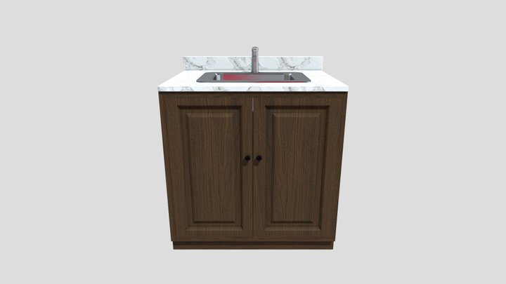 Kitchen Cabinet with Sink 3D Model