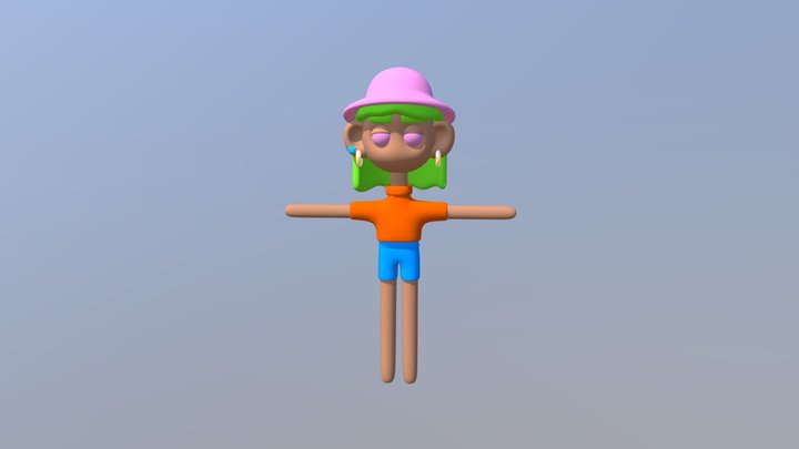 Cute stylized 3D character 3D Model