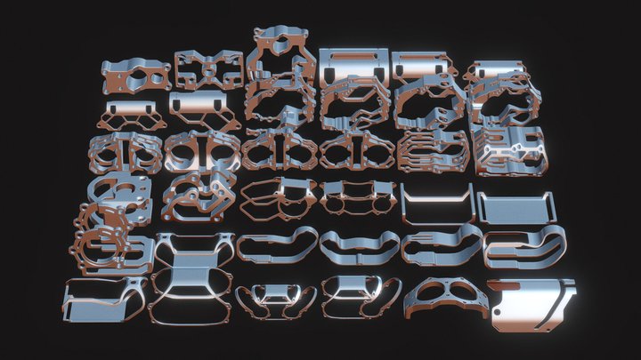 Hard Surface KitBash #1 3D Model