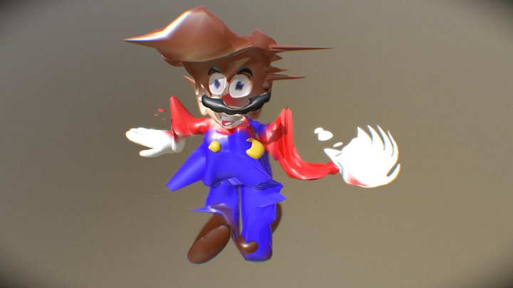 Corrupted Mario 3D Model