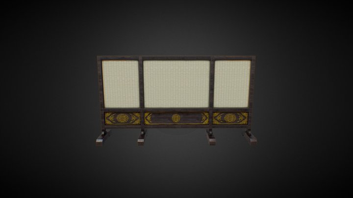 China ancient screen 3D Model