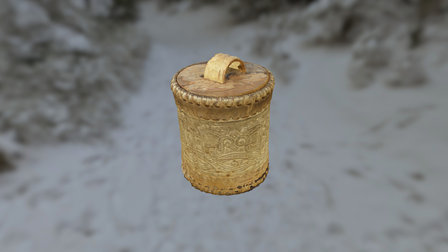 Birchbark basket 3D Model