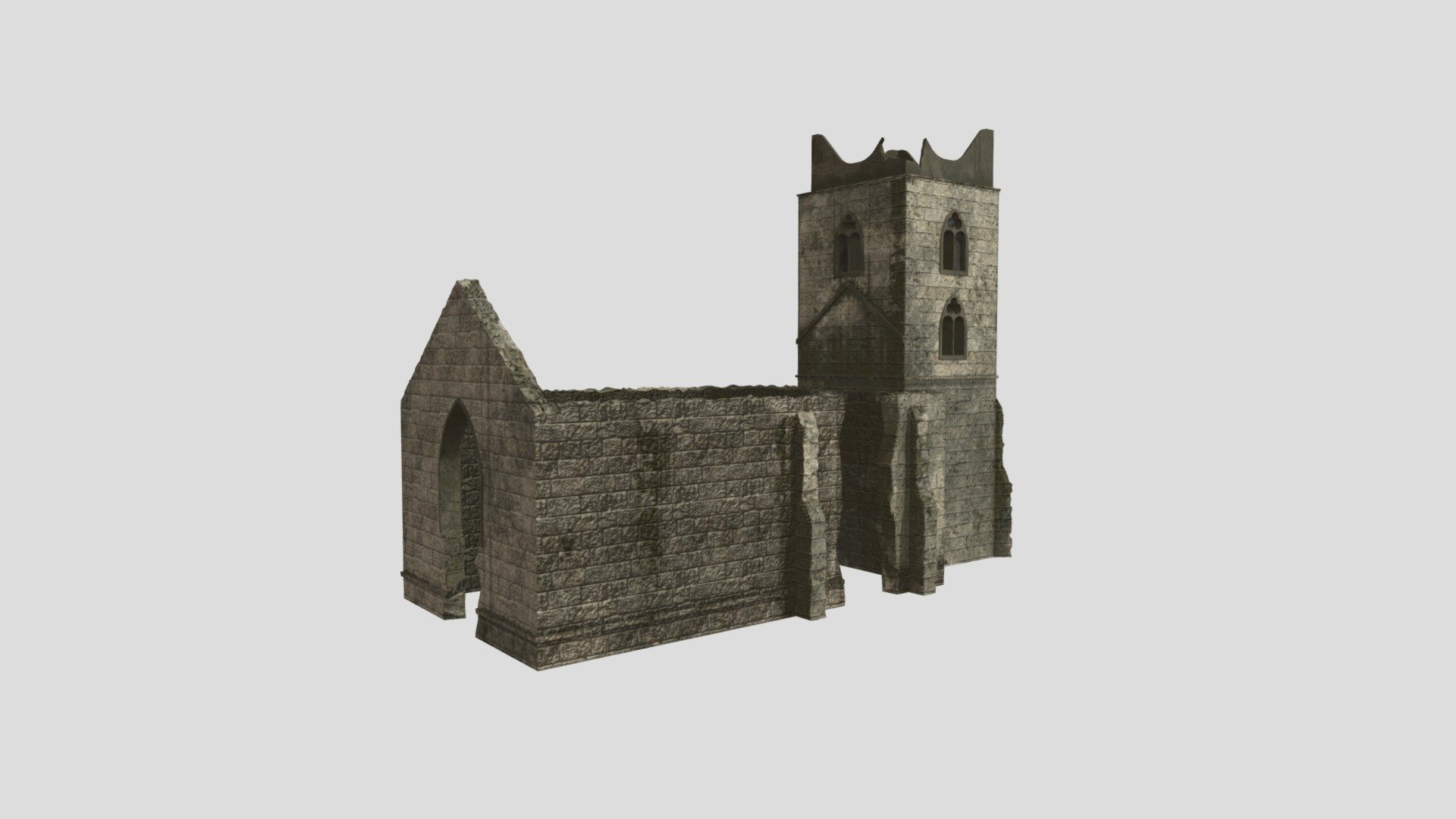 Church ruins - Download Free 3D model by A9908244 [a68295a] - Sketchfab