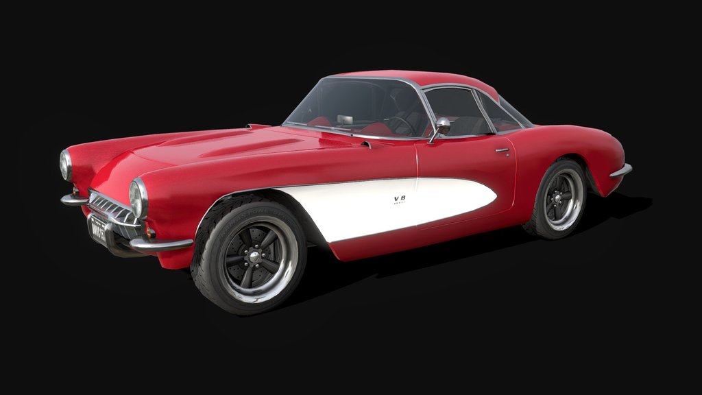 Duntov '57 - Low poly model