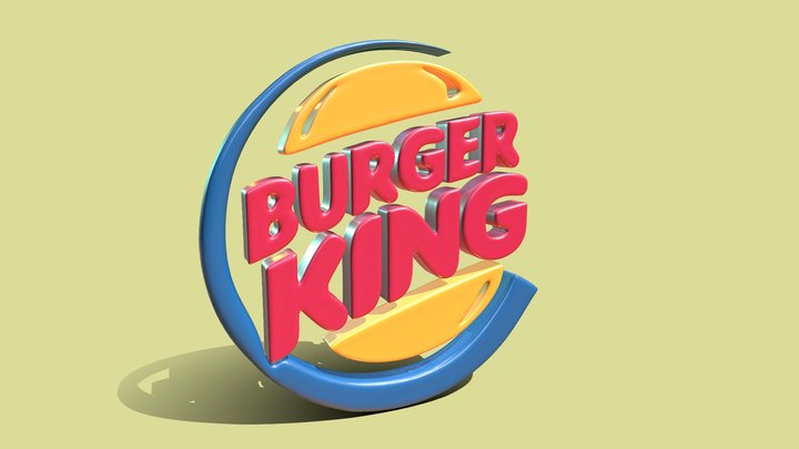 Burger King Logo 2 3D Model