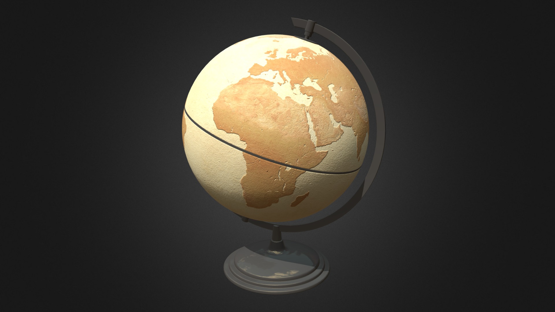 3D model Antique Globe - This is a 3D model of the Antique Globe. The 3D model is about a planet in space.