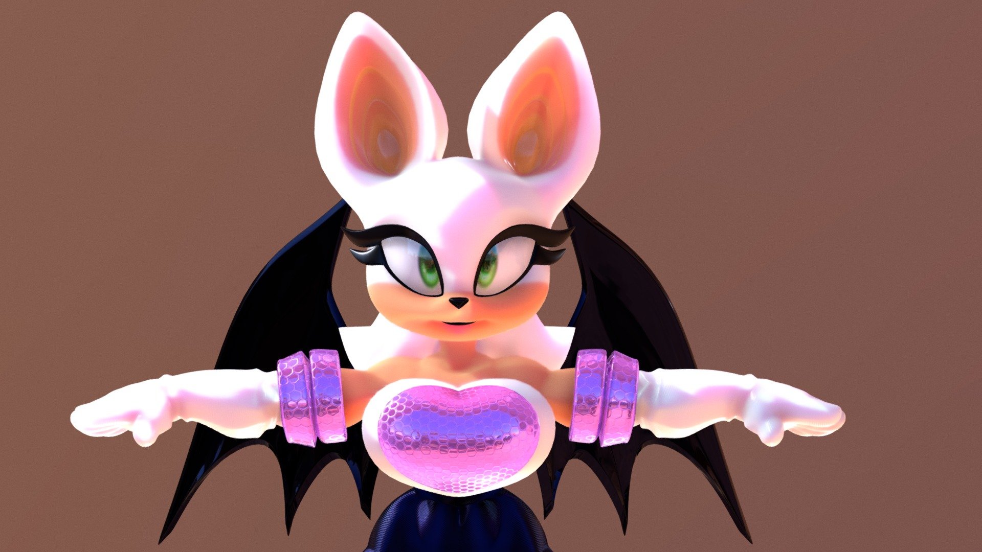 Rouge The Bat - Download Free 3D model by Teva (@TerrAxy) [a686648]