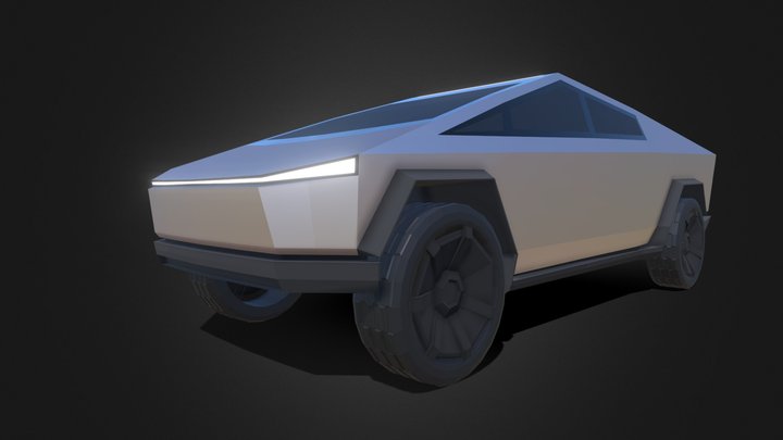 Tesla Cybertruck Low Poly 3D Model