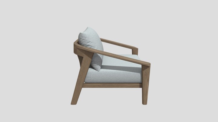 Outdoor Wooden Chair AK ! 3D Model