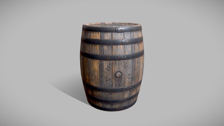 Old Barrel Wood 3D Model