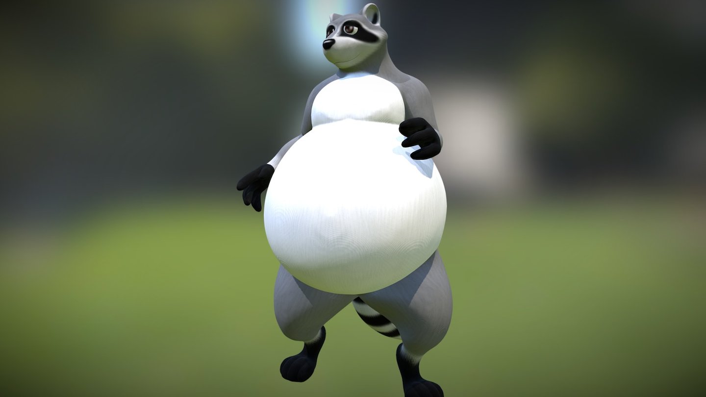 fat raccoon stuffed animal