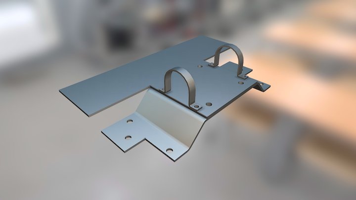 Aquaero mit Durchflusssensor - Halterung 3D Model