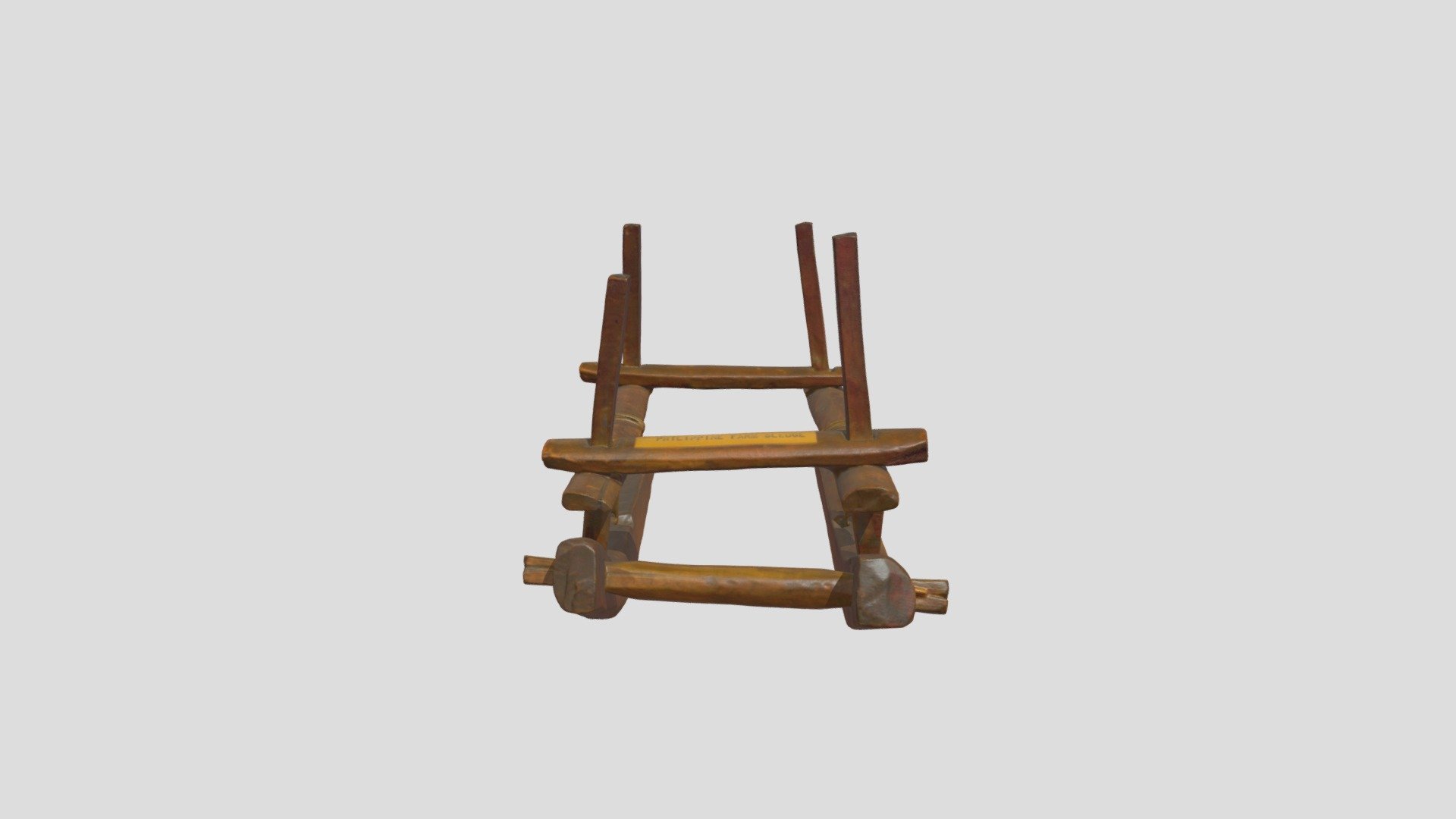 1904 Worlds Fair Philippine Sledge — Sketchfab embed 3D viewer