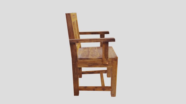 Wooden Chair - RealVoxel - Detailed Edit 3D Model