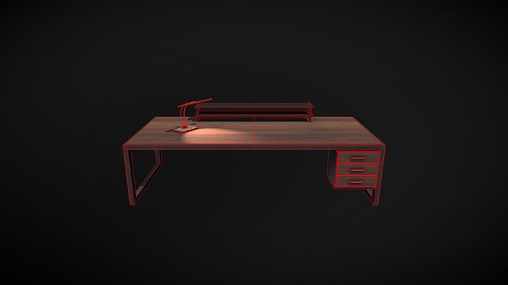 Table 01+ Lamp 3D Model