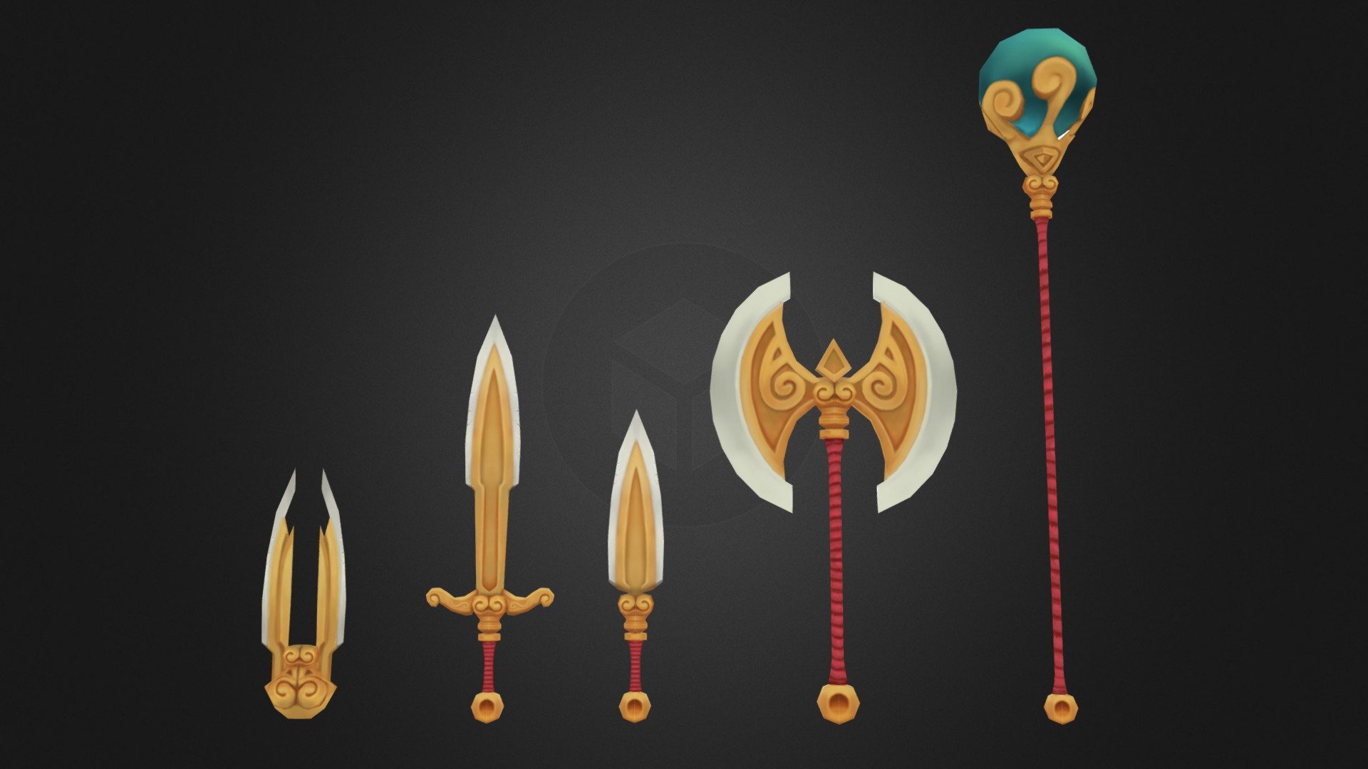 Golden Weapon Set