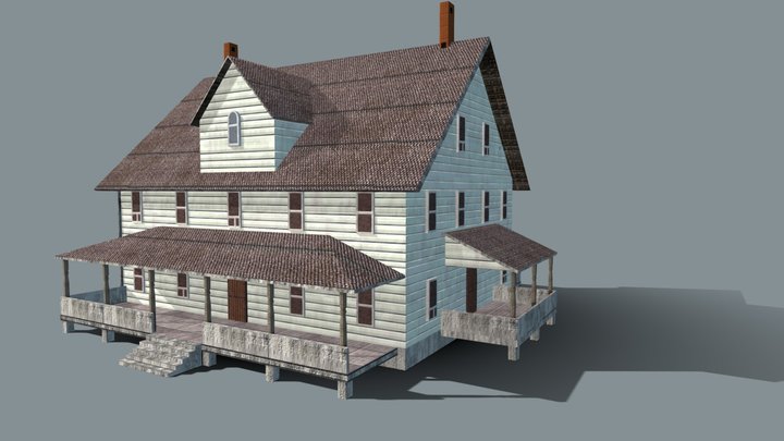 House, Trim Texture, Game Asset 3D Model