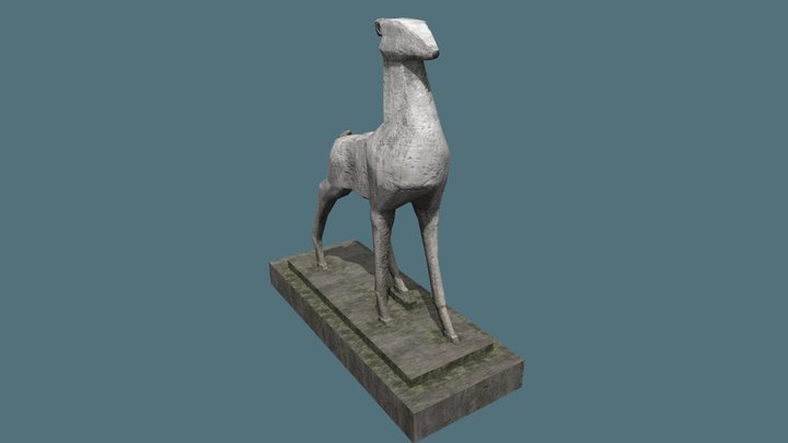 Stone Deer Asset 3D Model