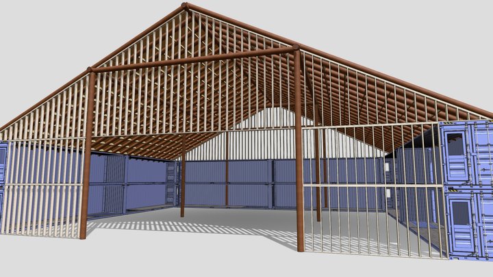 Storage Container Building 2 3D Model