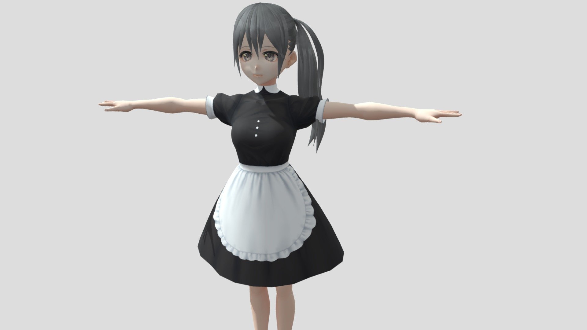 Anime Character】Hina (Maid V2/Unity 3D) - Buy Royalty Free 3D model by 3D動漫風角色屋  / 3D Anime Character Store [a68ee34] - Sketchfab Store