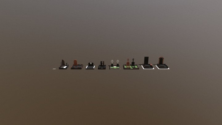 Варианты мемориальных комплексов 3D Model