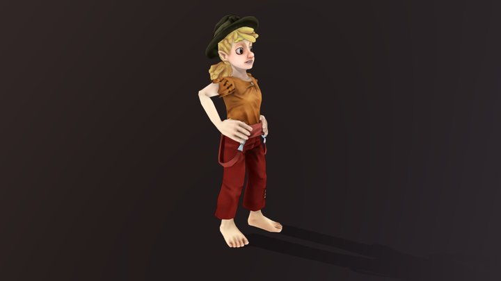 Halfling Girl 3D Model