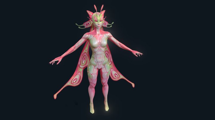 OrhidMantis_lady 3D Model