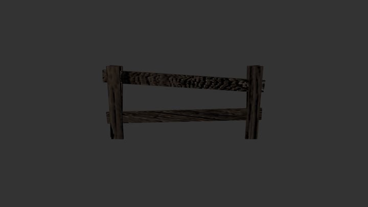 Wooden Fence 3D Model