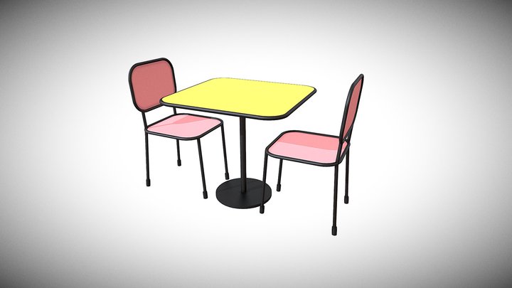 Chairs and table 3D Model