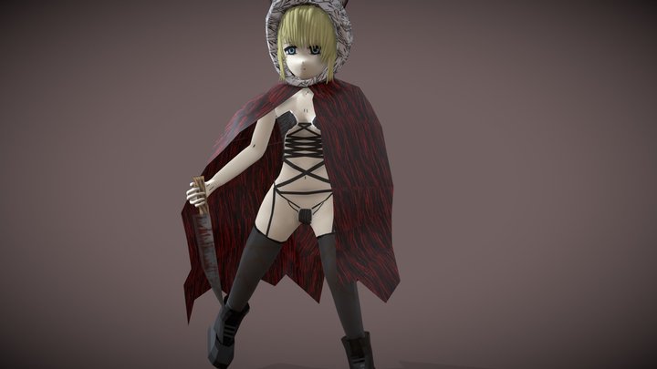 Little Red Riding Hood (black souls) 3D Model
