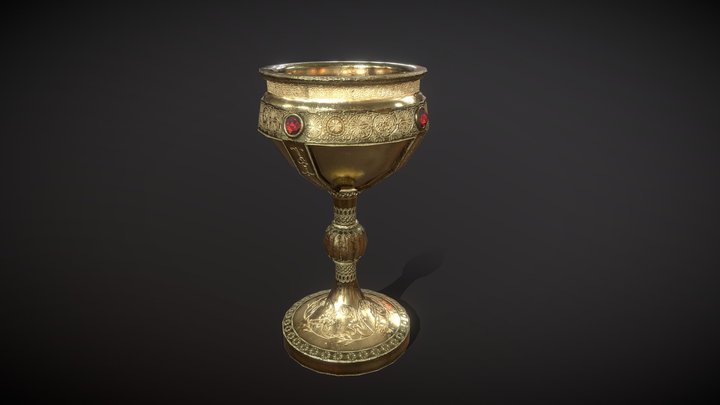 Golden Goblet 3D Model
