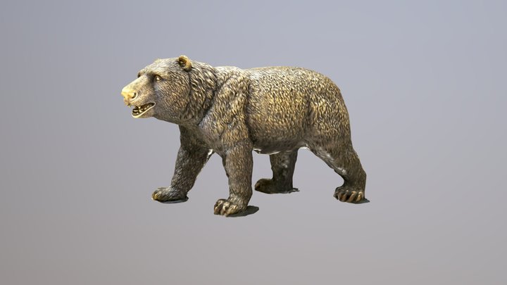 California State Brass Bear 3D Model