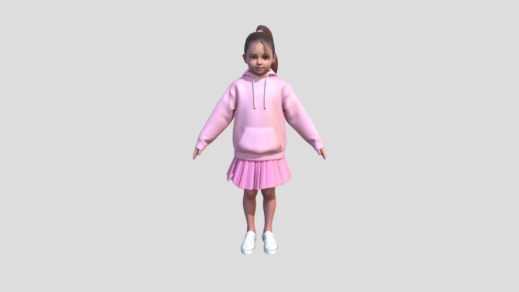 Pastel Pink Hoodie Girl