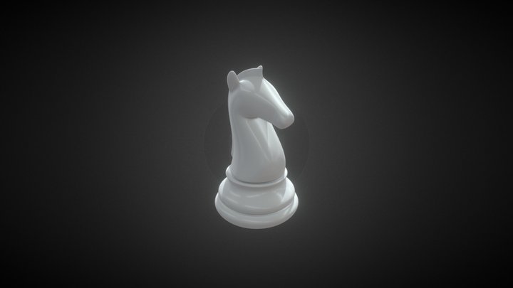 Elegant Chess Knight 3D Model 3D Model