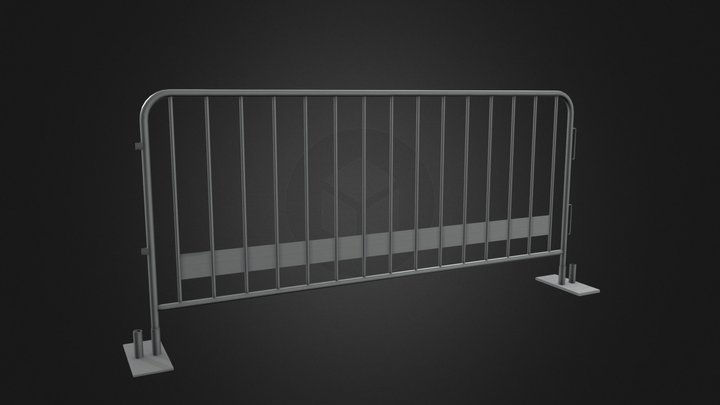 Metal fence 3D Model