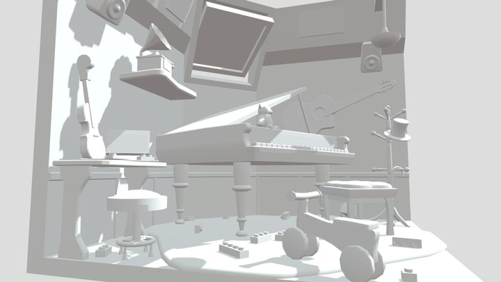 DAE Crib - old musicians love 3D Model