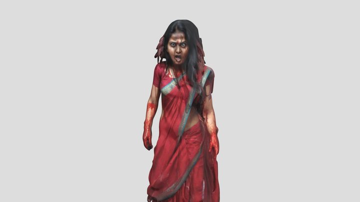Horror Indian Female Character 3D Model
