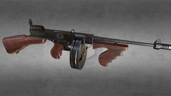 Thompson SubMachine Gun 3D Model