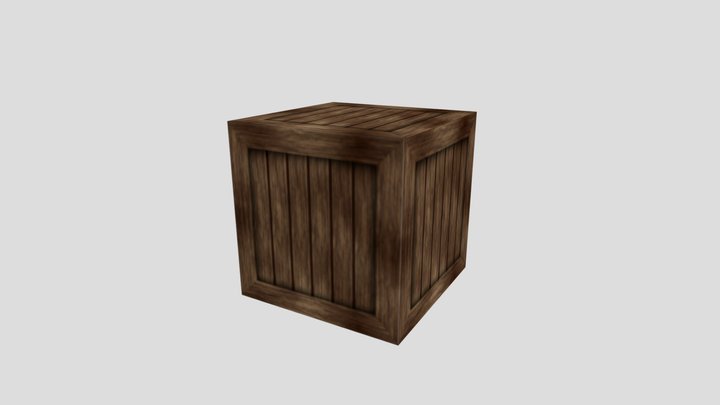 Box Wooden 3D Model