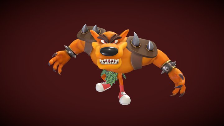 Tiny Tiger - Crash Bandicoot 3D Model