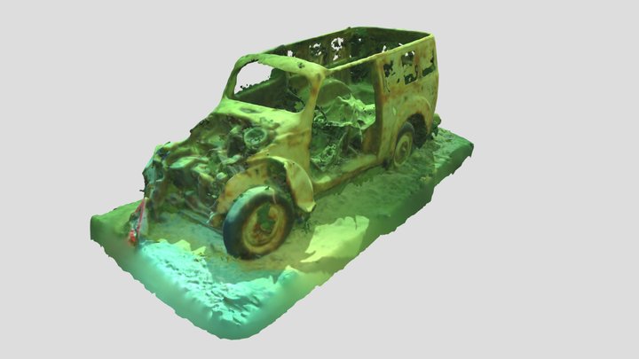Car Wreck Lake Walchensee 3D Model
