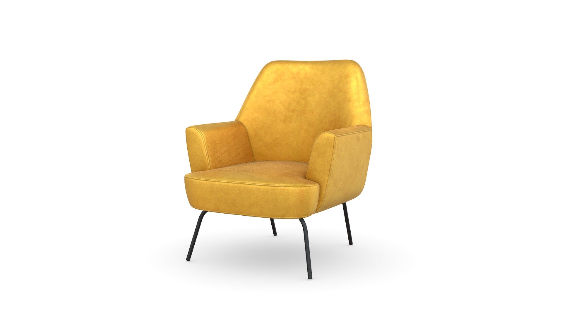 Poltrona Melissa Terciopelo Vic Amarillo - Buy Royalty Free 3D model by ...