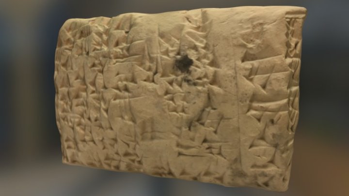 Old-Babylonian cuneiform tablet S264 3D Model