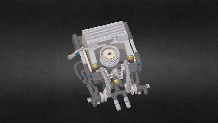 Lego Technic K3 by Greg998 engine. 3D Model