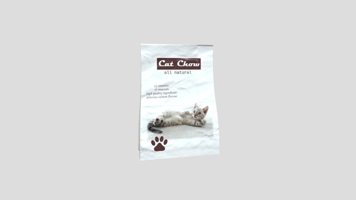 Cat Food Bag 3D Model