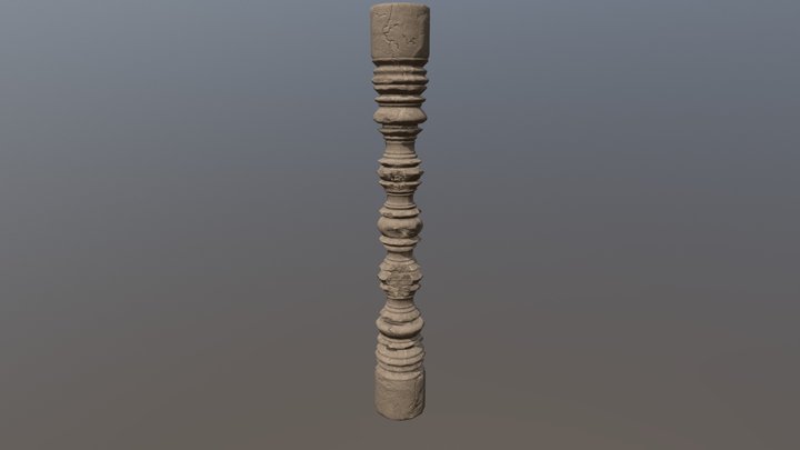 Stone Pillar 3D Model