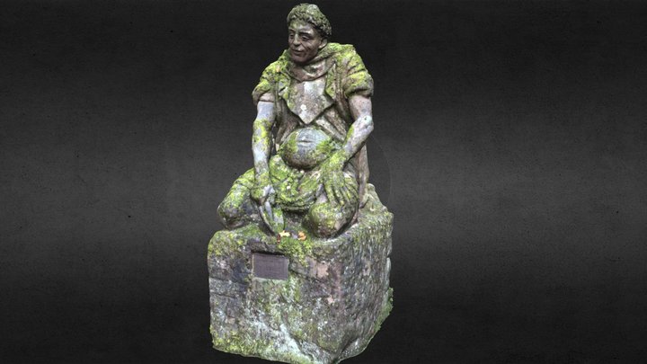 The Kneeling Monk, Norton Priory, Cheshire 3D Model